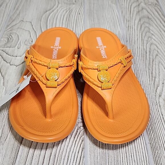 Minnetonka Tangerine Silverthorne Prism Flip Flop Sandals Womens Size 5 NEW - Picture 3 of 12